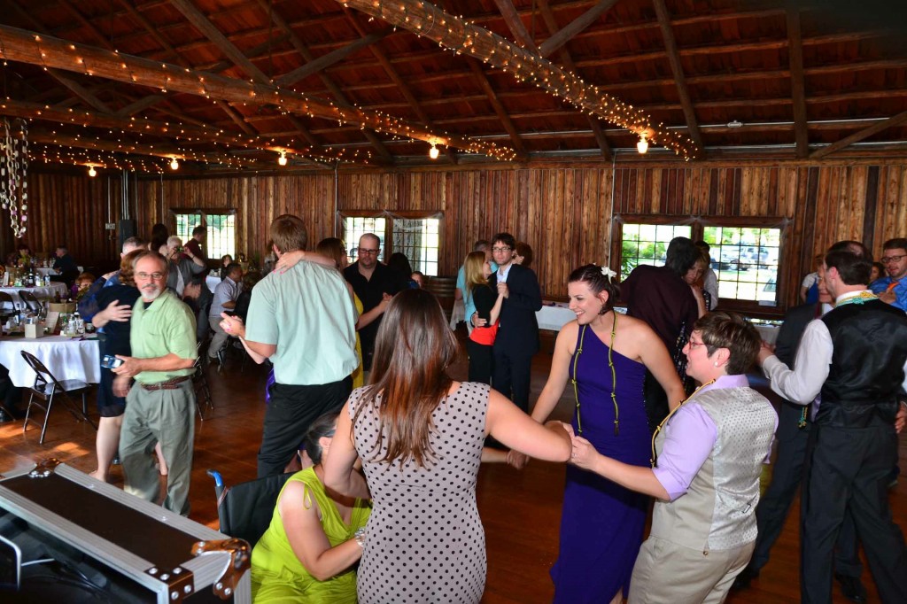 Music Masters DJ's a same sex wedding at Kitsap Memorial State Park in Poulsbo