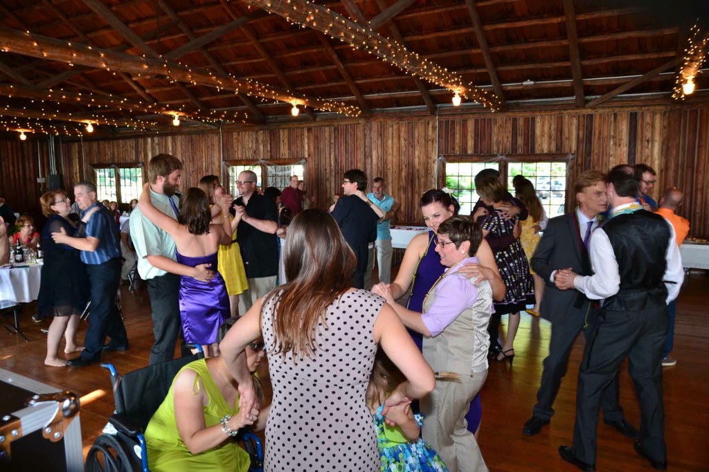 Music Masters DJ's a same sex wedding at Kitsap Memorial State Park in Poulsbo