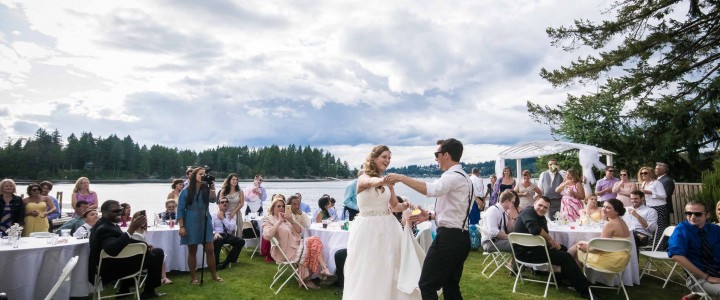 Music Masters DJ's a wedding at the Chapel on Echo Bay in Gig Harbor, Washington