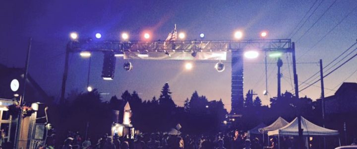 Music Masters DJ's the annual Bainbridge Island July 3rd Street Dance