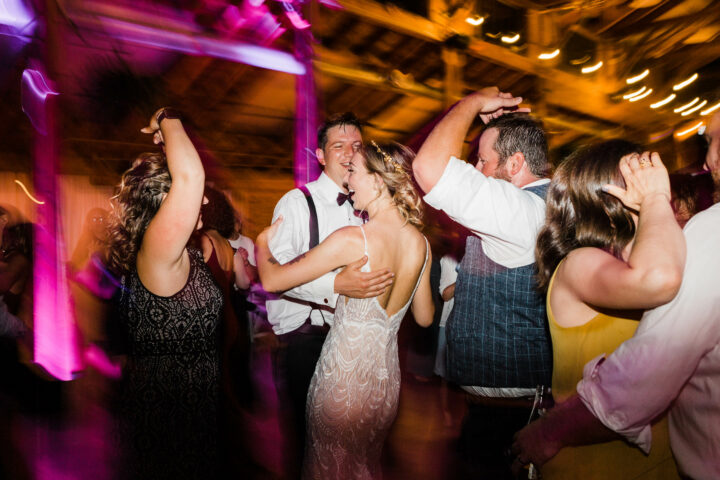 Music masters DJs a wedding at Kiana Lodge in Poulsbo